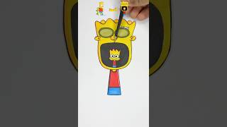 Creating Sprunki Bart Simpson With Mix Art Challenge ❤️🥰 #satisfying  #shortvideo #art