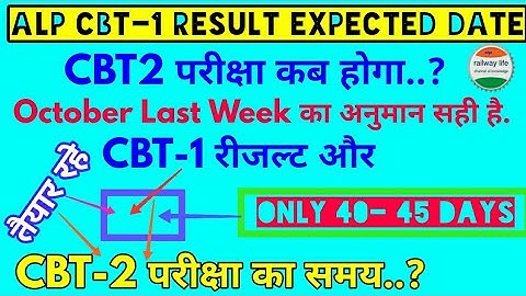 Expected Date of CBT1 Result & CBT2 Exam for alp & technician exam 2018