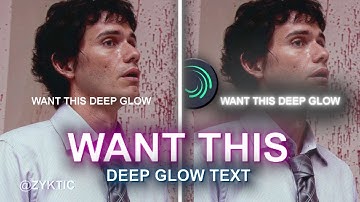 Ae Inspired Deep Glow Text Alight Motion + Node Video Tutorial | ZYKTIC 