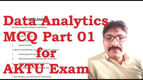 Data Analytics MCQ questions for AKTU Exam part1