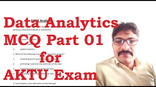 Data Analytics MCQ questions for AKTU Exam part1