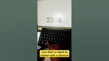 How to insert the less than or equal to symbol using a #shortcut #hack. #math