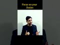 Focus on Your DUTIES Guys Hindi/Urdu | Short 63 | Syed Bakht