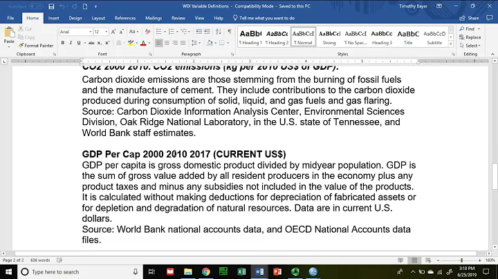 WDI Variable Definitions