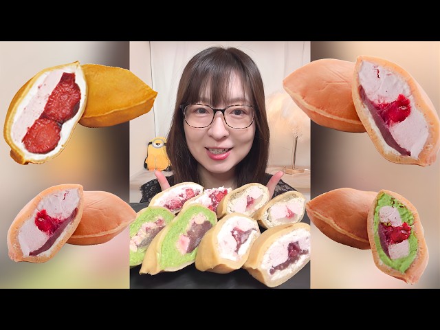 【ASMR】福岡名物のどらきんぐ生スイーツが美味しすぎた！｜ 咀嚼音/EatingSounds/Mukbang