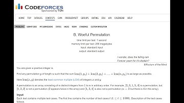 Codeforces round 813 | Problem B Woeful Permutation