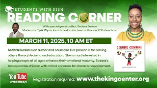 Students with King | Reading Corner with Sedara Burson