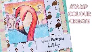 Flamingo Birthday Card Tutorial | Stamping & Colouring a Fun Handmade Card