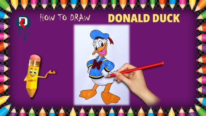 Desenhando o Pato Donald #draw #dibujo #rabisco #desenhos #desenhofaci
