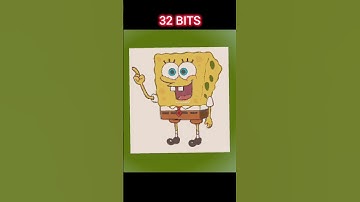 SpongeBob pixel art by bits #shorts #minecraft #pixelart