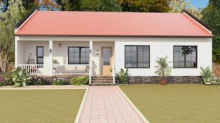 Small House Design  9.2  x 14.8 Meters (136.16 sqm ) 3 BedroomWith Floor Plan