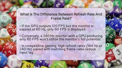 What Is The Difference Between Refresh Rate And Frame Rate? - Video Gamers Vault