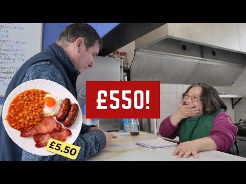 Video thumbnail: I Gave A Struggling Restaurant Owner £550! London's Cheapest Cafe!