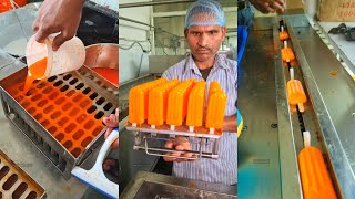 ₹5 ki Orange Flavor वाली Ice Cream in Factory 😳🤞|| Uttar Pradesh Street food||