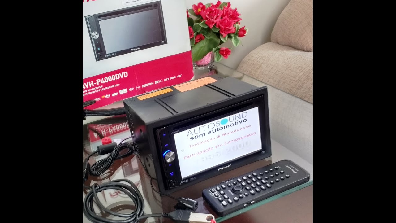Pioneer Auto Radio Avh P4000dvd Cd Mp3 Com Bluetooth Auxiliar Multimidia 2 Din Youtube