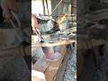 stamp installation technique on soil digging plantation tools #blacksmith #iron #craftmanship #usa