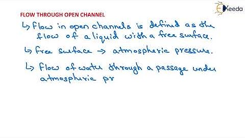 Flow through Open Channel - Applied Hydraulics