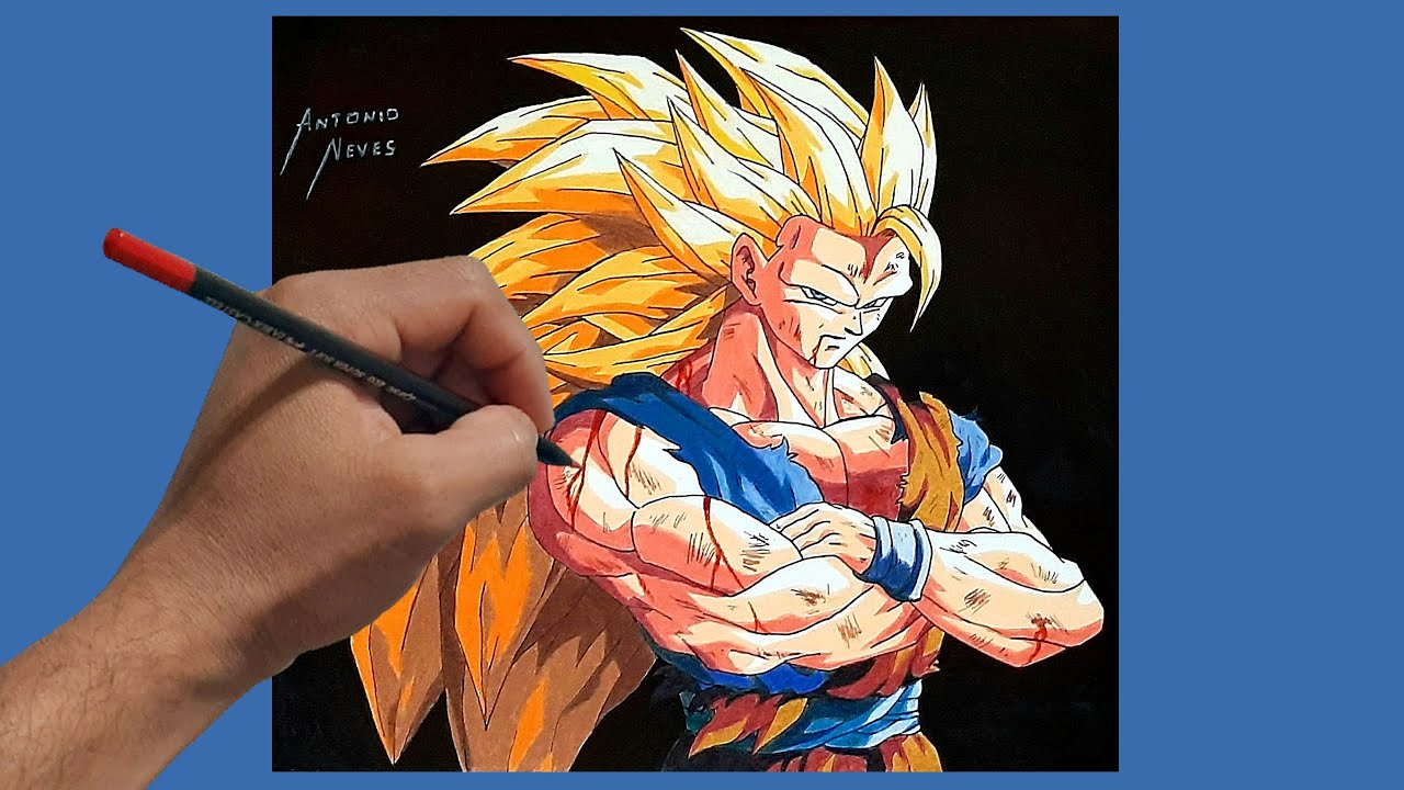 Goku UI SSJ3  Goku desenho, Desenho super mario, Desenhos