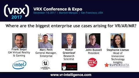 Where are the biggest enterprise use cases arising for VR/AR/MR?