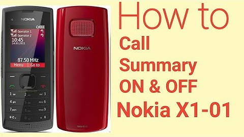 Call Summary ON or OFF Nokia X1-01.       /        How to call summary On or Off Nokia X1-01