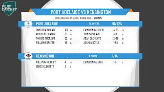 SACA Premier Cricket - West End Mens 1st Grade Div One - Rd3 - Port Adelaide v Kensington - Day 1