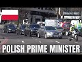 Police escort Polish Prime Minister after Ukraine talks with Boris Johnson