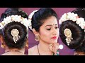 Simple जुडा Hairstyles गजरा वापरून   | 2 Juda hairstyles Without donut bun & with donut bun