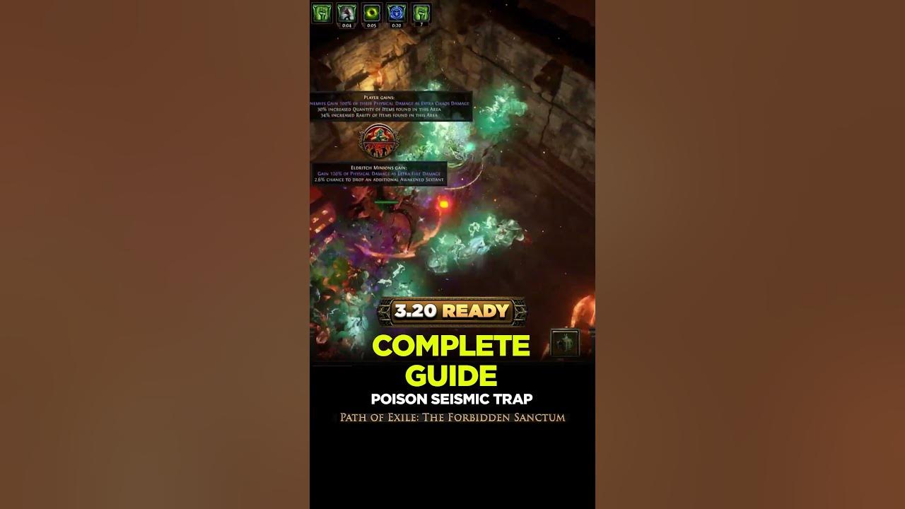 3 20 best bosser build poison seismic trap build guide poe builds