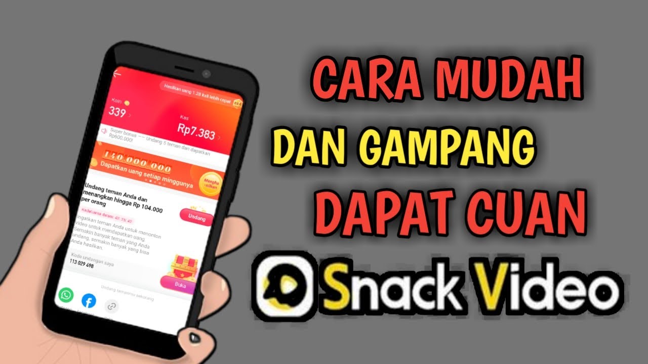 Cara cepat menghasilkan uang di snack video 2022 Apk Penghasil Uang