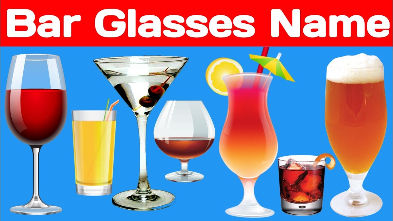 Bar Glass Names And Capacity With Pictures Types Of Bar Glasses And Goblets Drinking Glass Set
