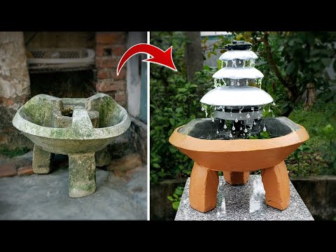 How To Make Amazing Aquarium Fountain Using Rice Husk Stove
