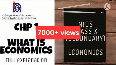 NIOS CLASS X | SECONDARY(Class 10) | CHP-1 | ECONOMICS(214) | FULL EXPLANATION