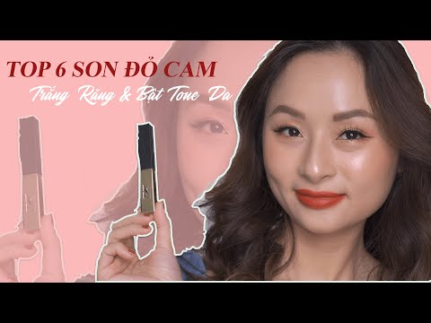 Video SWATCH & REVIEW TOP 6 SON ĐỎ CAM - youtube