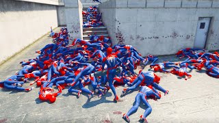 Gta 5 Spiderman Battle Real Vs Fake Spiderman - Gta 5 Spiderman Ragdolls Gameplay 4K