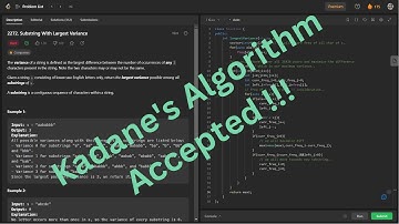 Substring with largest variance || LeetCode Daily Problem Solution || C++