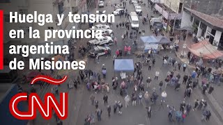 Una provincia argentina está paralizada por una huelga de policías, médicos y otros trabajadores