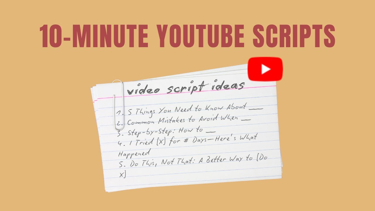 5 ready-to-use script ideas for educational channels - YouTube
