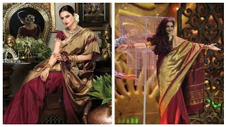 Exclusive Kanjivaram Pure D Jari Actress Rekha Ji Branded Saree Saree Opening Video Attached