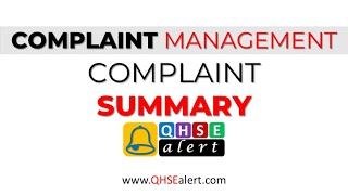 Famous Complaint Summary - A Video Tutorial Wealth