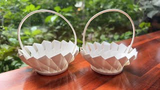 ABC TV | How To Make Flower Basket With Paper Cup - Craft Tutorial