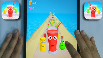 Juice Run #15 All Levels Gameplay IOS Handcam