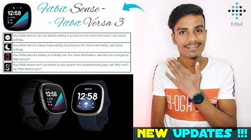 Fitbit Sense, Fitbit Versa 3 - New Update !!! Bring Status Indicators, Outdoor Exercise Mode