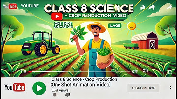 CBSE Class 8 || Science || Crop Production || Animation || in English