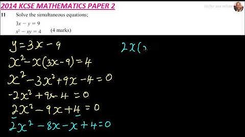 2014 KCSE MATHEMATICS PAPER 2 NO 11