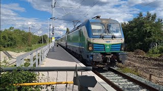 БВ 8650 Варна-София с локомотив 80054 Цар Борис III минава през Подуяне Разпр.ср.р. с поздрав