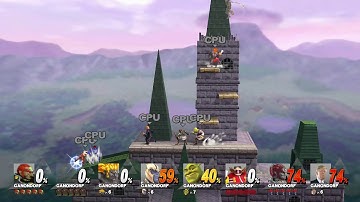 Smash Mods for Wii U:  10 Stock 8 Player Smash Modded Ganondorf