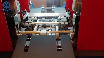 [SteviS chamfering machine] Automatic double end metal pipe chamfering machine with punching device