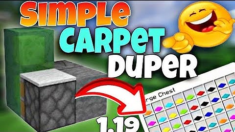 Minecraft 1.19 : SIMPLE UNLIMITED {CARPET DUPER Glitch} || Tutorial Java/Bedrock/xbox/window10/mcpe