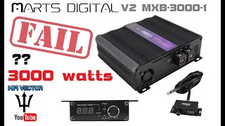 MARTS digital MXB 3000-1 V2 amp Dyno 3K 3000 watt sub amp best budget power