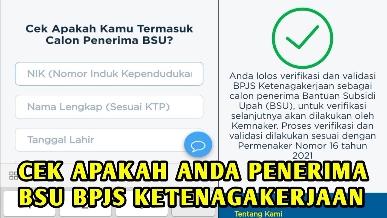 CARA CEK APAKAH KITA PENERIMA BSU BPJS KETENAGAKERJAAN 